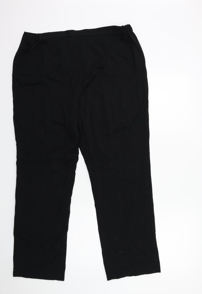 Womens UK Size 16 Marks and Spencer Regular Fit  Black Trousers
