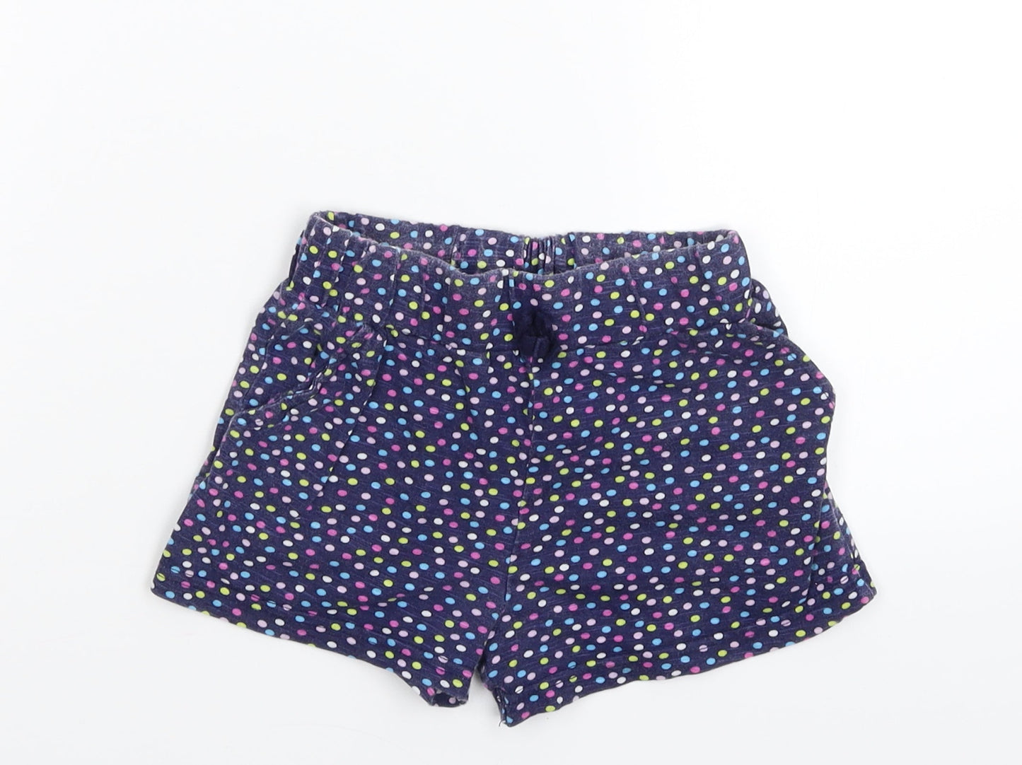Diva Girls Blue Polka Dot  Sweat Shorts Size 4-5 Years