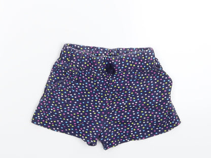 Diva Girls Blue Polka Dot  Sweat Shorts Size 4-5 Years