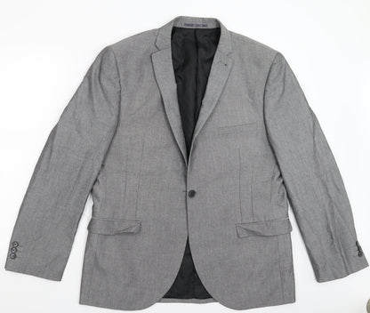 Mens UK Size 44 Ventura Regular Grey Suit Jacket
