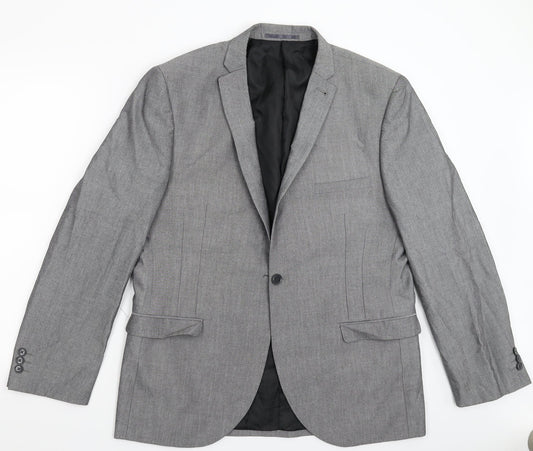 Mens UK Size 44 Ventura Regular Grey Suit Jacket