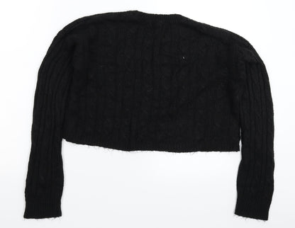 New Look Womens Black  Knit Pullover Jumper Size M