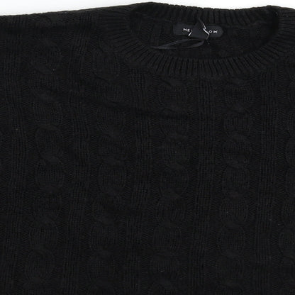 New Look Womens Black  Knit Pullover Jumper Size M