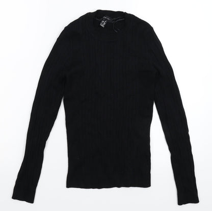 New Look Womens Black  Knit Pullover Jumper Size 12