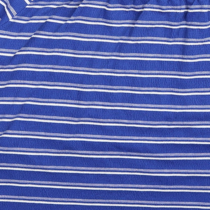 Papaya Womens Blue Striped  Basic T-Shirt Size 16
