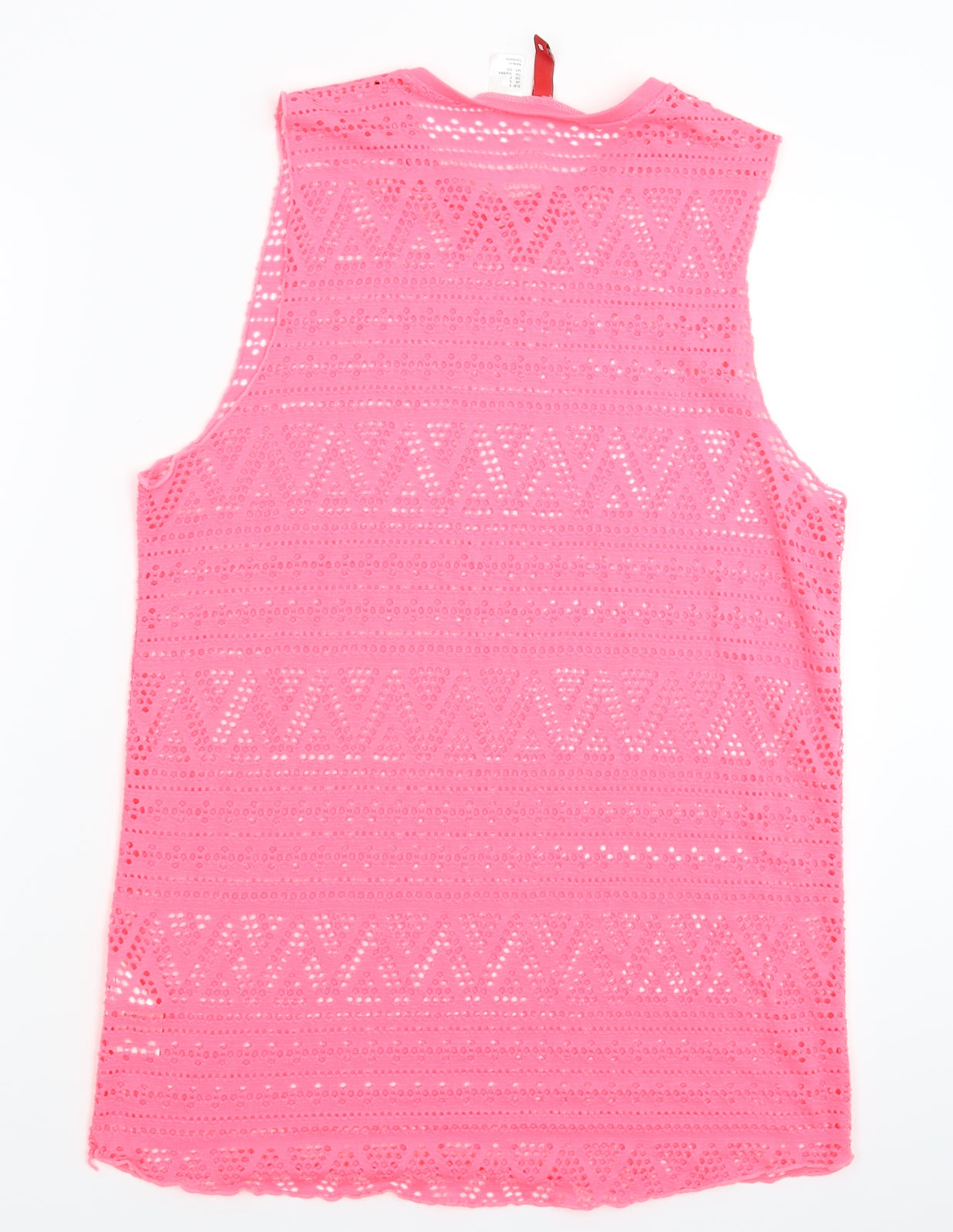 Womens UK Size S Divided Pink Basic Tank