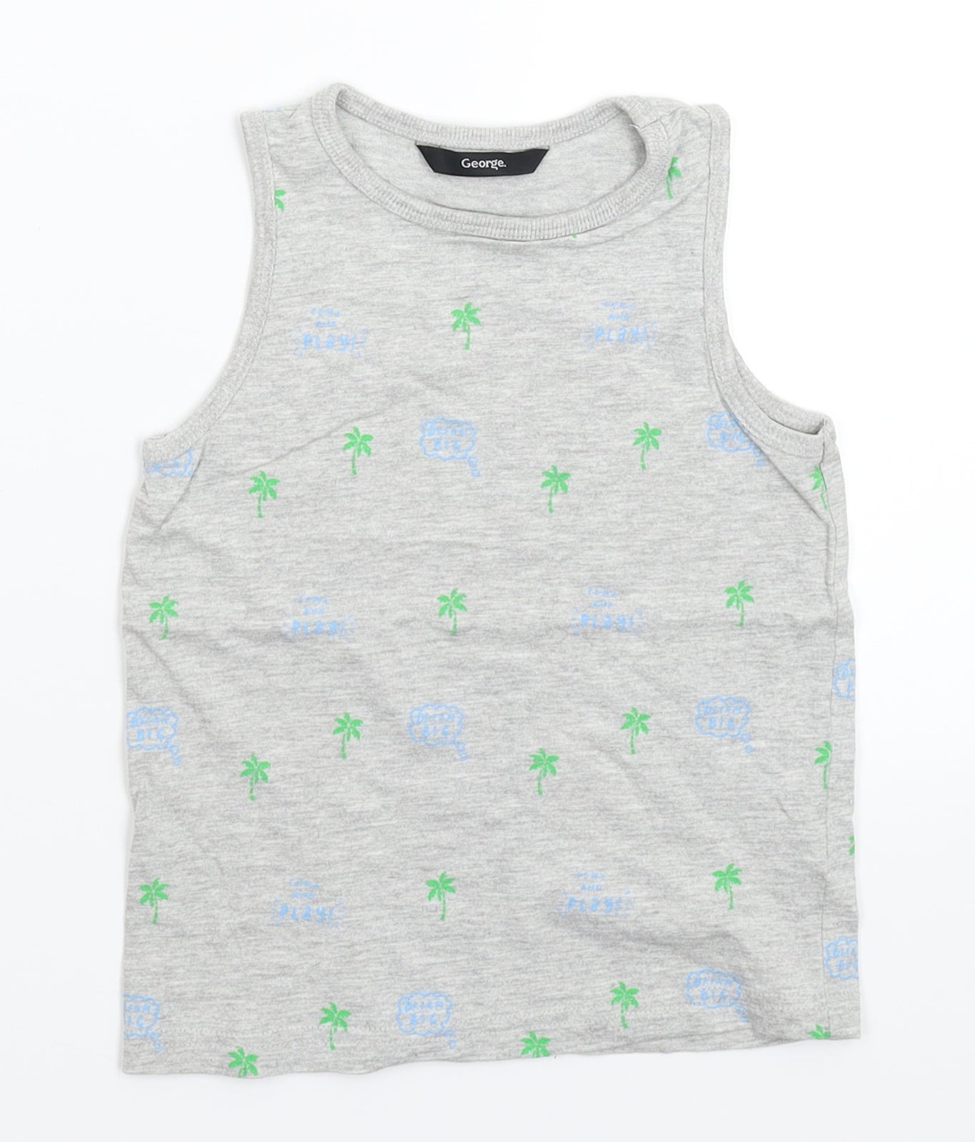 George Boys Grey   Basic Tank Size 3-4 Years