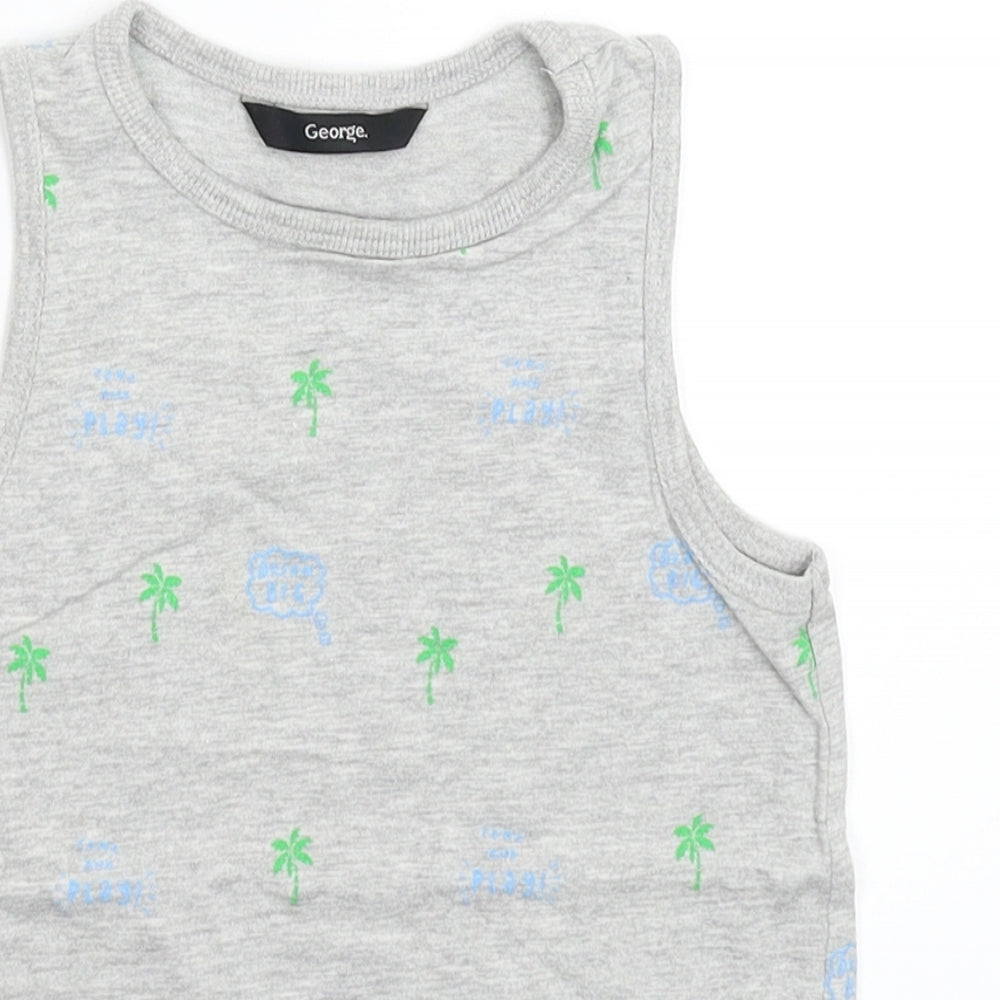 George Boys Grey   Basic Tank Size 3-4 Years