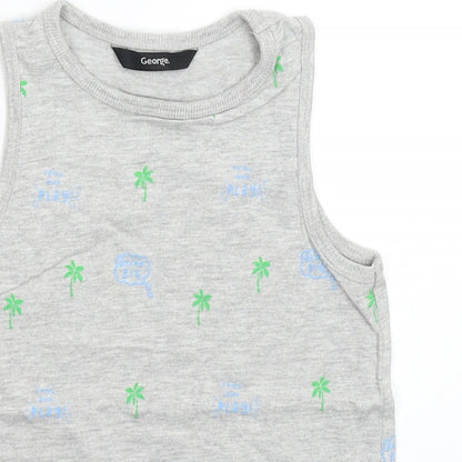 George Boys Grey   Basic Tank Size 3-4 Years