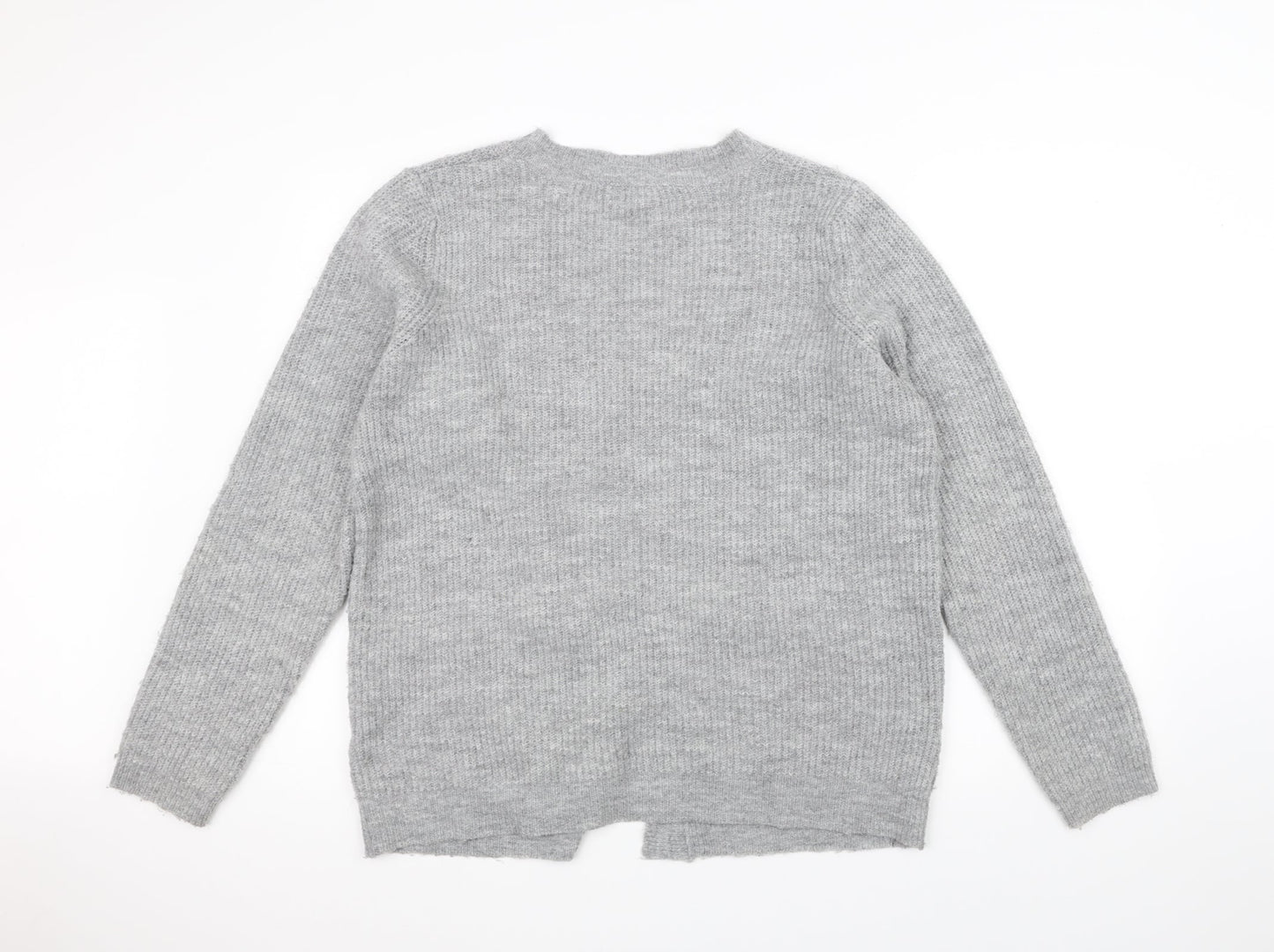 Love knitwear Womens Grey  Knit Jacket Coatigan Size 16