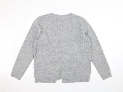 Love knitwear Womens Grey  Knit Jacket Coatigan Size 16