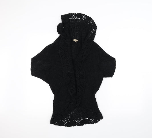 M&Co Womens Black  Knit Jacket Coatigan Size 16