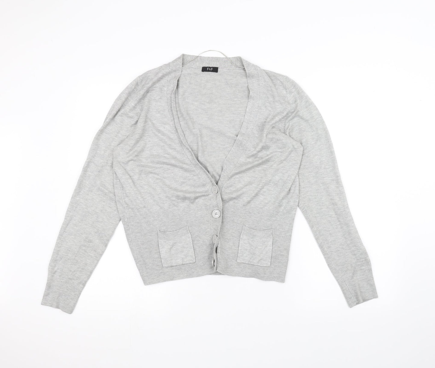 F&F Womens Grey   Cardigan Jumper Size 14