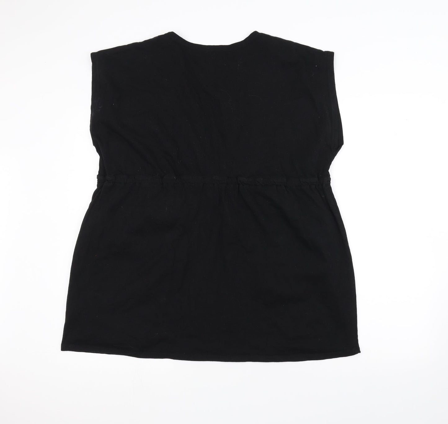 Womens UK Size 14 Resort Black Basic T-Shirt