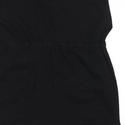 Womens UK Size 14 Resort Black Basic T-Shirt