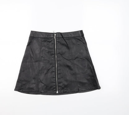 H&M Womens Black   A-Line Skirt Size 8