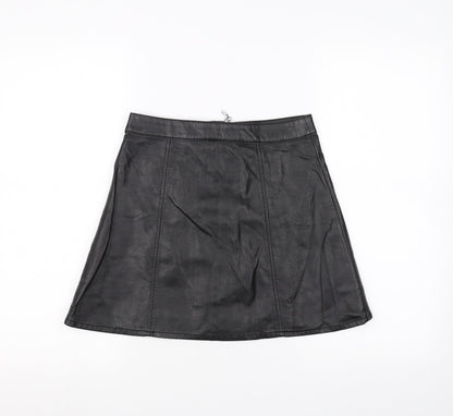 H&M Womens Black   A-Line Skirt Size 8