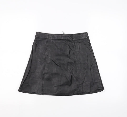 H&M Womens Black   A-Line Skirt Size 8