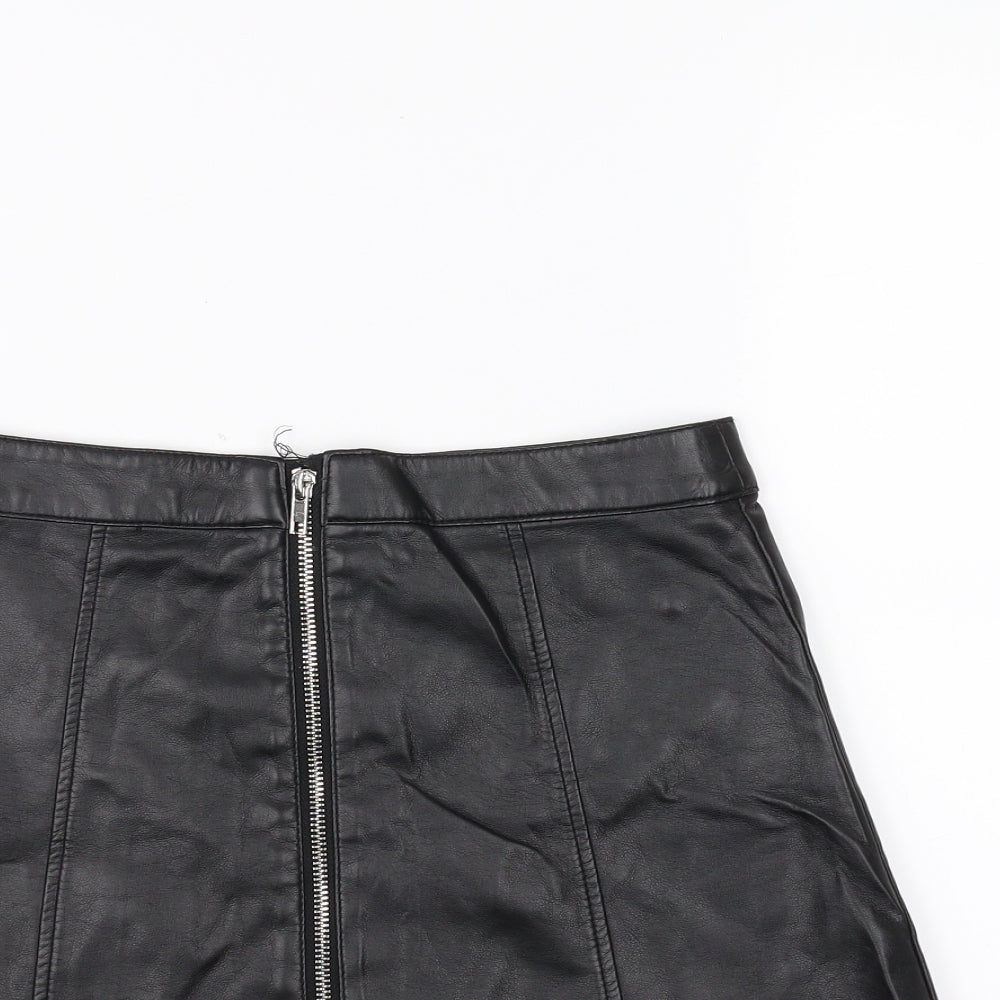 H&M Womens Black   A-Line Skirt Size 8