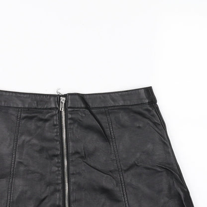 H&M Womens Black   A-Line Skirt Size 8