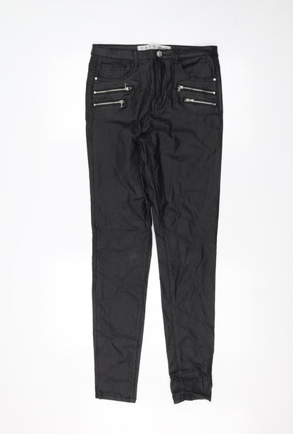 Denim & Co. Womens Black   Trousers  Size 12 L28 in