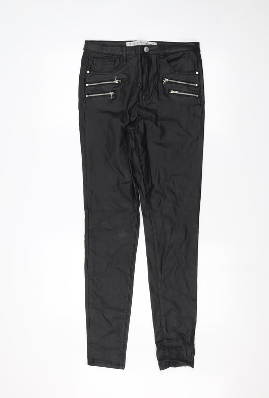 Denim & Co. Womens Black   Trousers  Size 12 L28 in