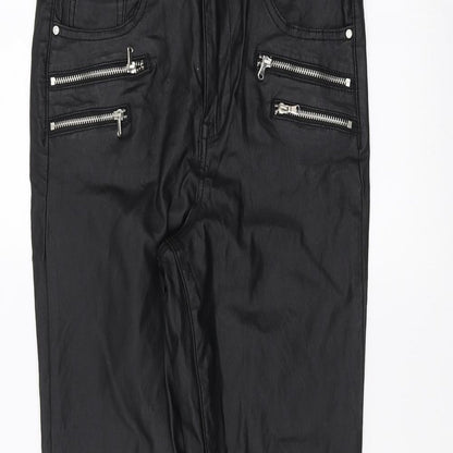 Denim & Co. Womens Black   Trousers  Size 12 L28 in