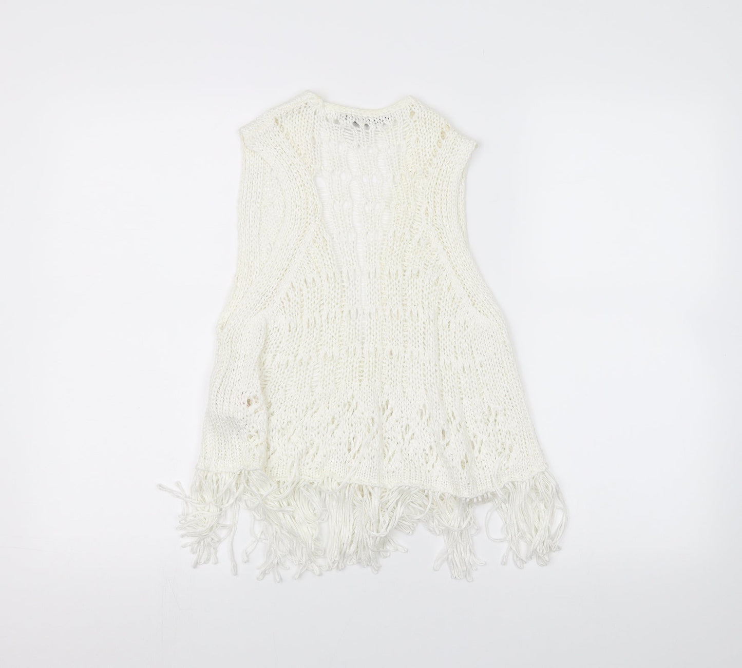 Atmosphere Womens White  Knit Jacket Coatigan Size 10