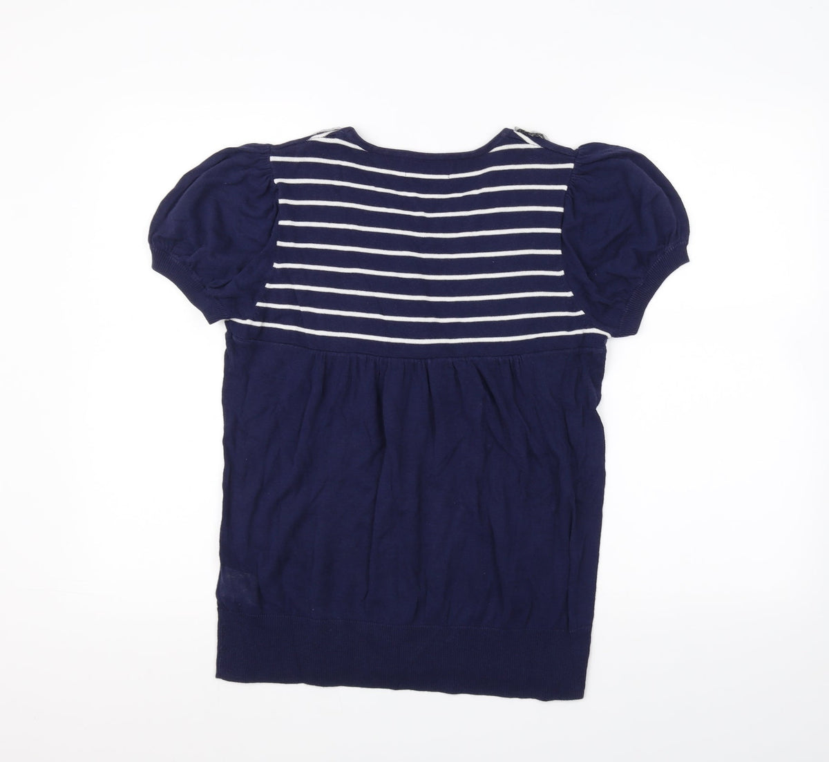 Be Beau Womens Blue Striped  Pullover Jumper Size 14