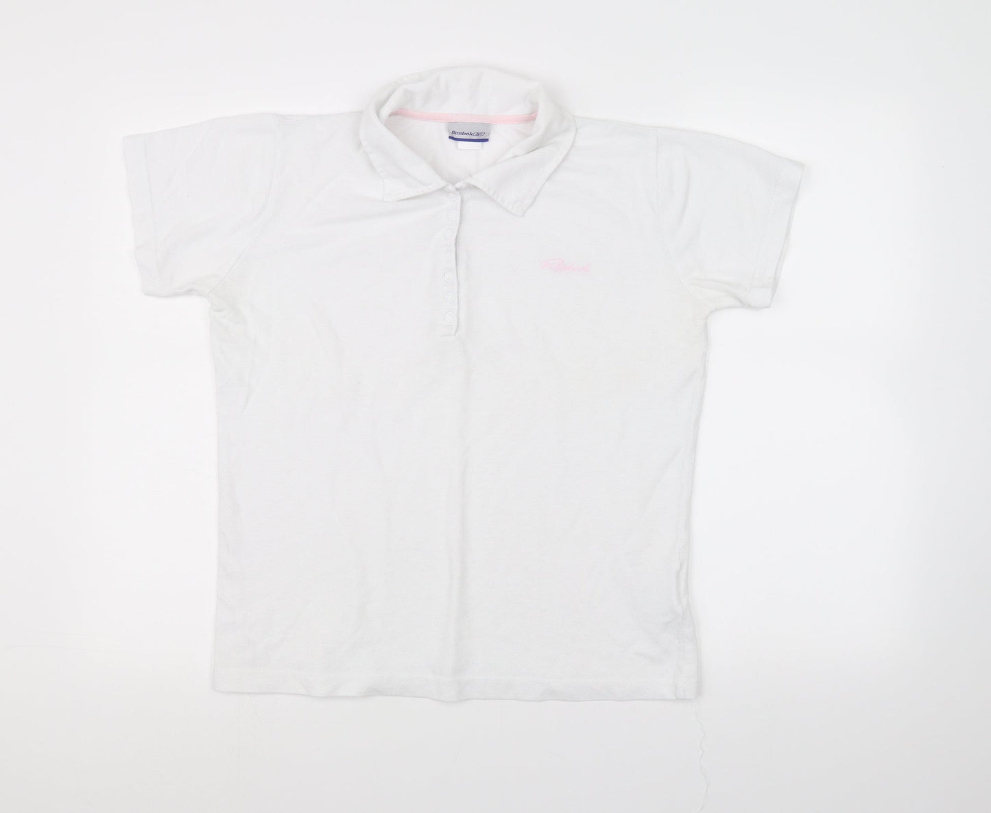 Reebok Girls White   Basic Polo Size 16 Years