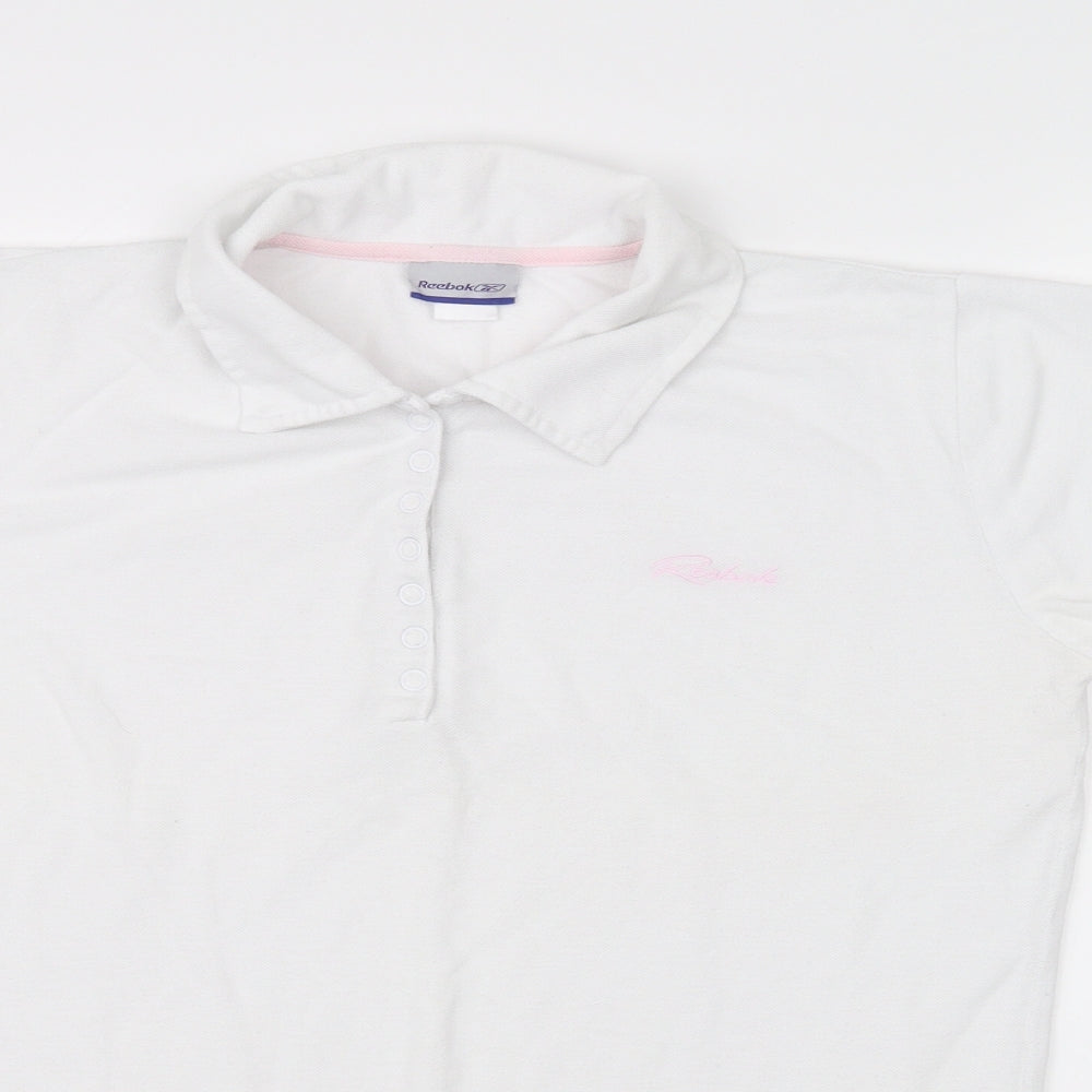 Reebok Girls White   Basic Polo Size 16 Years