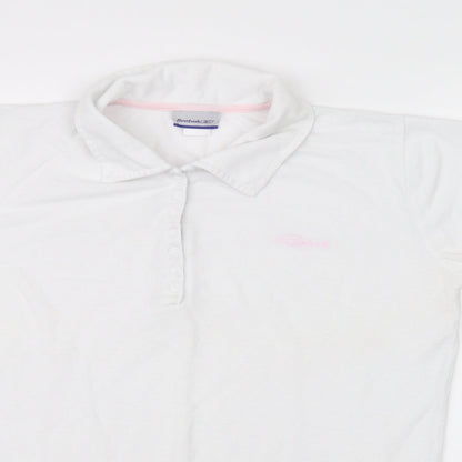 Reebok Girls White   Basic Polo Size 16 Years