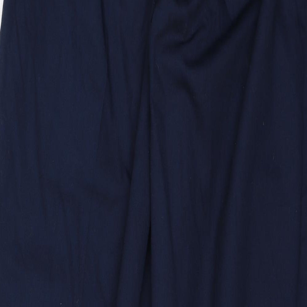 Womens UK Size 8 Alexandra Regular Fit Capri Blue Trousers