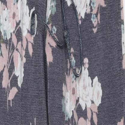 Nutmeg Womens Purple Floral  Sweatpants Trousers Size 6 L26 in