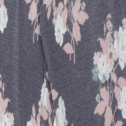 Nutmeg Womens Purple Floral  Sweatpants Trousers Size 6 L26 in