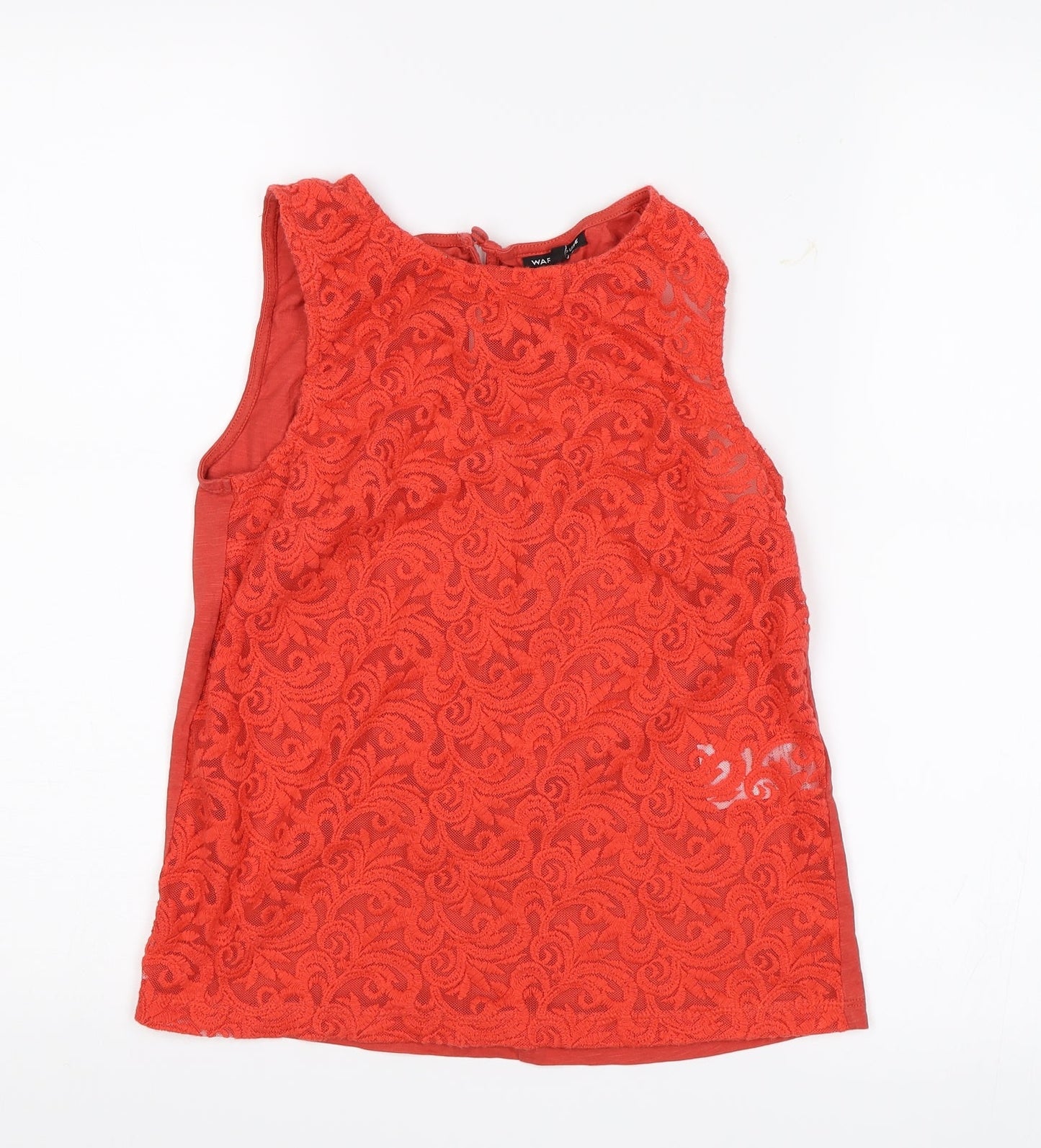 Womens UK Size 8 Warehouse Red Basic Tank