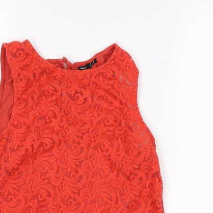 Womens UK Size 8 Warehouse Red Basic Tank