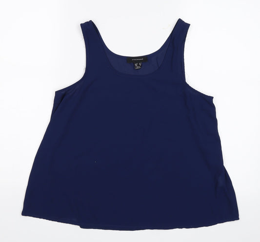 Womens UK Size 12 Atmosphere Blue Basic Tank