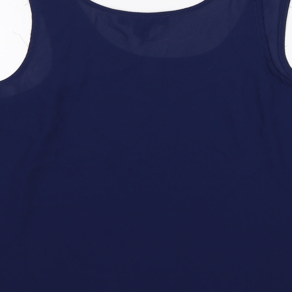 Womens UK Size 12 Atmosphere Blue Basic Tank