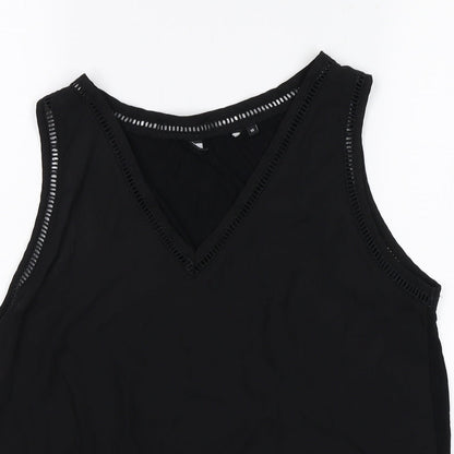Womens UK Size 12 New Look Black Basic Blouse