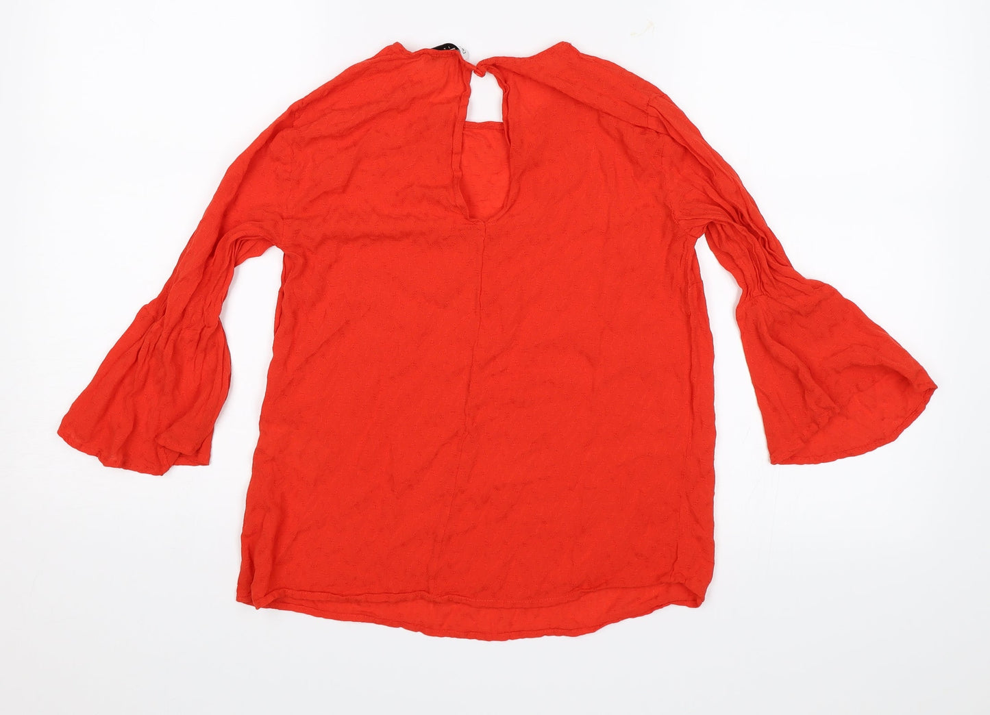 Womens UK Size 8 Warehouse Red Basic Blouse