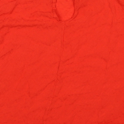 Womens UK Size 8 Warehouse Red Basic Blouse