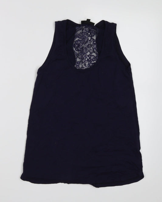 Womens UK Size 8 Warehouse Blue Basic Tank