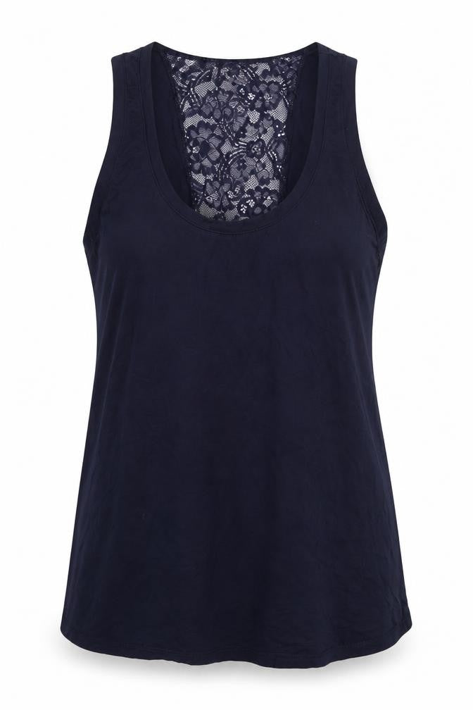Womens UK Size 8 Warehouse Blue Basic Tank
