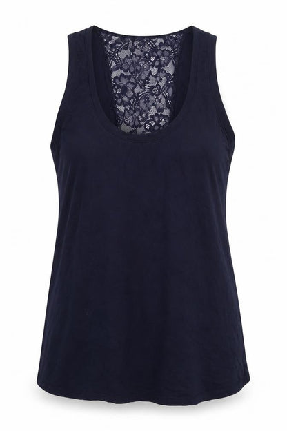 Womens UK Size 8 Warehouse Blue Basic Tank