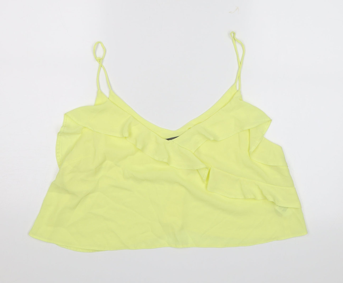 Primark Womens Yellow   Cropped Blouse Size 16