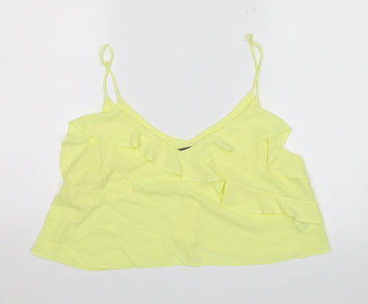 Primark Womens Yellow   Cropped Blouse Size 16