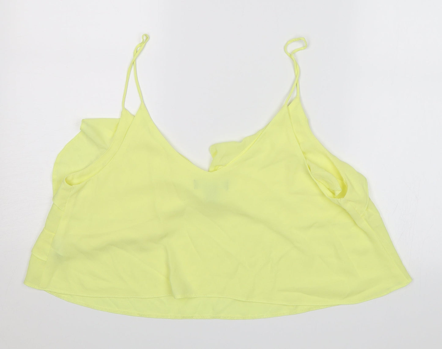 Primark Womens Yellow   Cropped Blouse Size 16