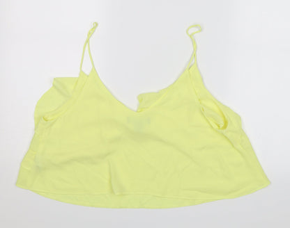 Primark Womens Yellow   Cropped Blouse Size 16
