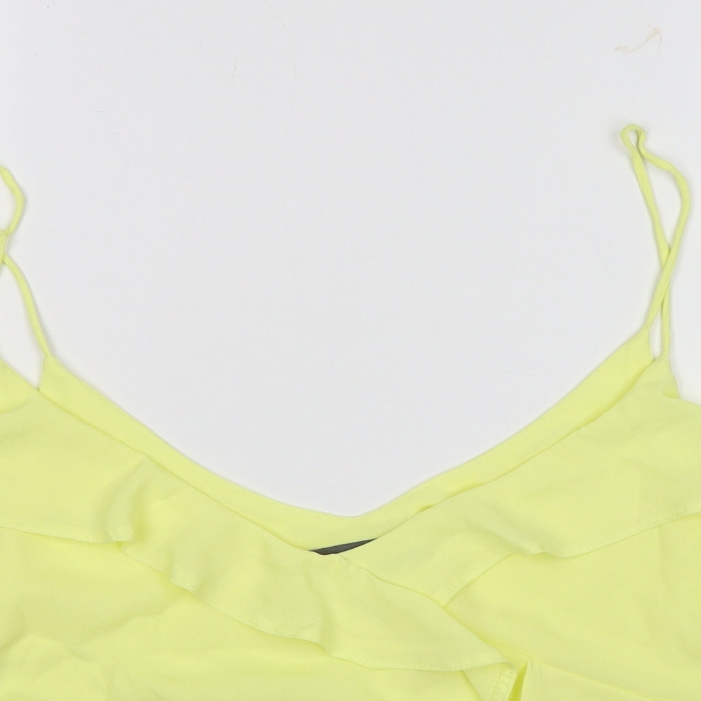 Primark Womens Yellow   Cropped Blouse Size 16